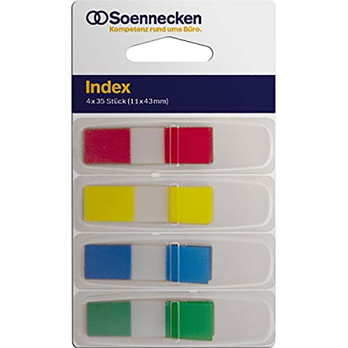 Soennecken Haftstreifen Index Mini 5824 12,5x43mm 36Streifen 4St. Soennecken Haftstreifen Index Mini 5824 12,5x43mm 36Streifen 4St. von Soennecken