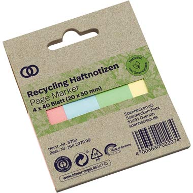 Soennecken Haftstreifen oeco RC 5790 20x50mm 40Bl. sort. 4St. Soennecken Haftstreifen oeco RC 5790 20x50mm 40Bl. sort. 4St. von Soennecken