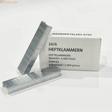 Soennecken Heftklammern 26/6 verzinkt 1000 Stück von Soennecken