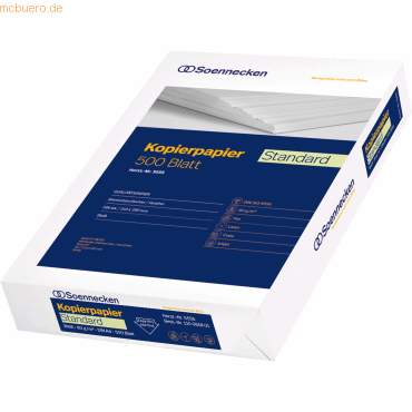 Soennecken Kopierpapier Standard 5555 DIN A4 80g weiß 500 Blatt von Soennecken