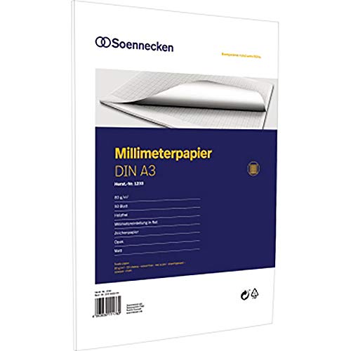 Soennecken Millimeterblock 1233 DIN A3 Bücherpapier 50Blatt rot Soennecken Millimeterblock 1233 DIN A3 Bücherpapier 50Blatt rot von Soennecken
