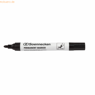 Soennecken Permanentmarker 3107 4mm Rundspitze schwarz Soennecken Permanentmarker 3107 4mm Rundspitze schwarz von Soennecken