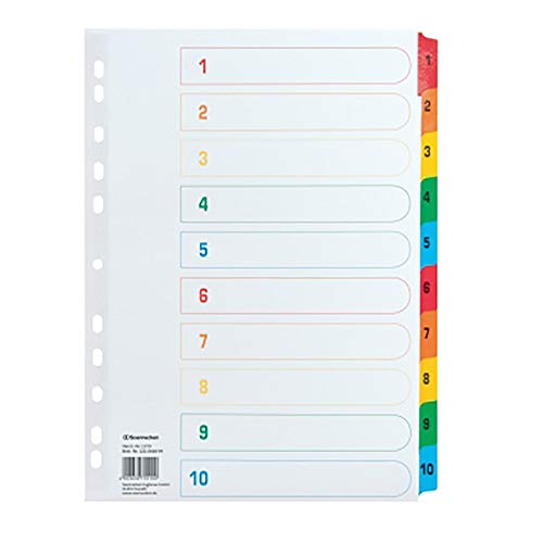 Soennecken Register 1579 DIN A4 1-10 volle Höhe Karton farbig von Soennecken