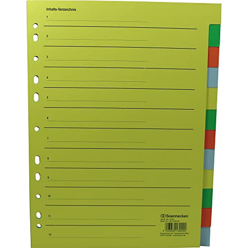 Soennecken Register 1523 blanko 22,5x29,7cm volle Höhe RC farbig Soennecken Register 1523 blanko 22,5x29,7cm volle Höhe RC farbig von Soennecken
