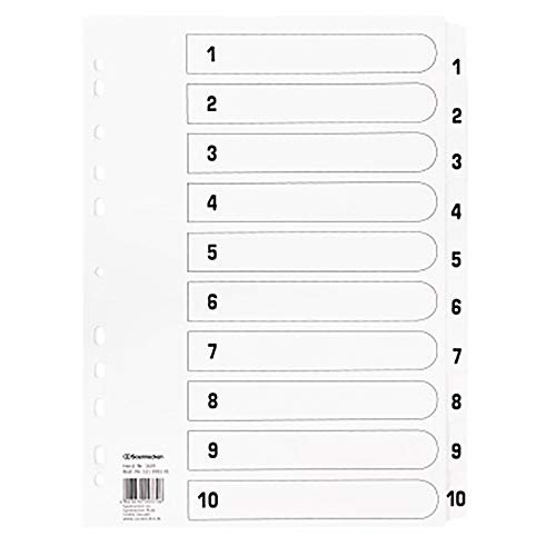 Soennecken Register Mylar 1605 1-10 weiß Soennecken Register Mylar 1605 1-10 weiß von Soennecken