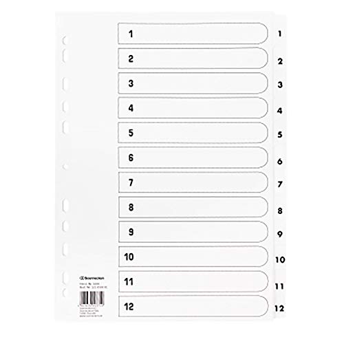 Soennecken Register Mylar 1606 1-12 weiß Soennecken Register Mylar 1606 1-12 weiß von Soennecken