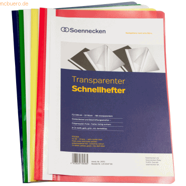Soennecken Schnellhefter 2970 DIN A4 PP sortiert 10 Stück von Soennecken
