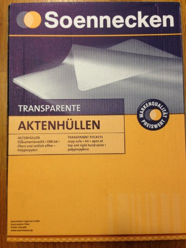 Soennecken Sichthülle 1515 DIN A4 PP transparent 100 St./Pack. Soennecken Sichthülle 1515 DIN A4 PP transparent 100 St./Pack. von Soennecken