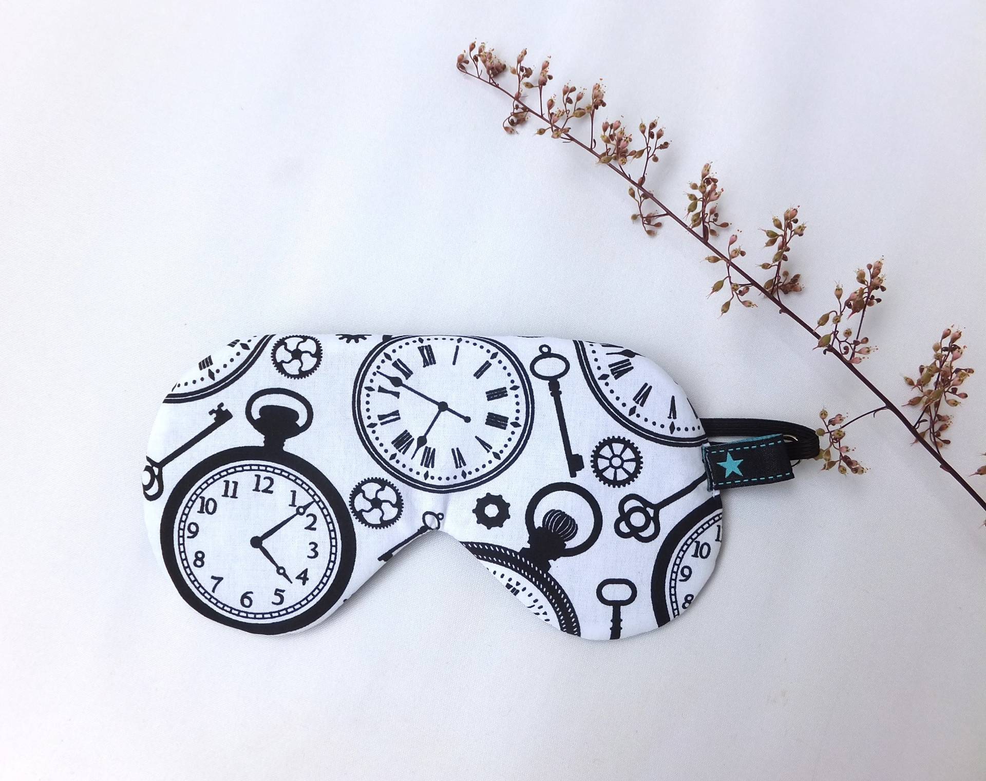 Schlafmaske Verstellbar, Schlaf Brille Uhr Schwarz - Weiß, Gesichtsmaske Baumwolle Schlafmaske Verstellbar, Schlaf Brille Uhr Schwarz - Weiß, Gesichtsmaske Baumwolle von Sofeinsein