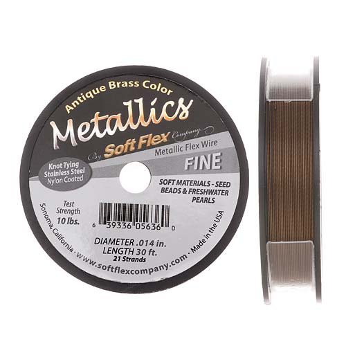 Soft Flex Bester Perlendraht, Antik-Messing, 0,035,5 cm - 9 m. von Soft Flex