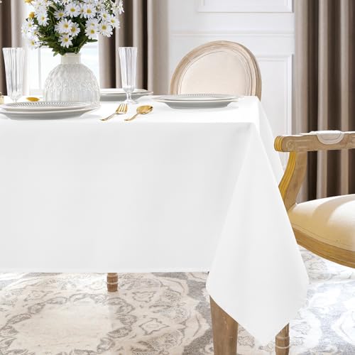 Softalker Abwischbare Tischdecke 140x200 cm Rechteckig Tischdecke Wasserabweisend und Fleckschutz aus 210 GSM Polyester Tischtuch Klein Tischwäsche Weiss für Outdoor Holztisch Garten Geburtstag Party Softalker Abwischbare Tischdecke 140x200 cm Rechteckig Tischdecke Wasserabweisend und Fleckschutz aus 210 GSM Polyester Tischtuch Klein Tischwäsche Weiss für Outdoor Holztisch Garten Geburtstag Party von Softalker