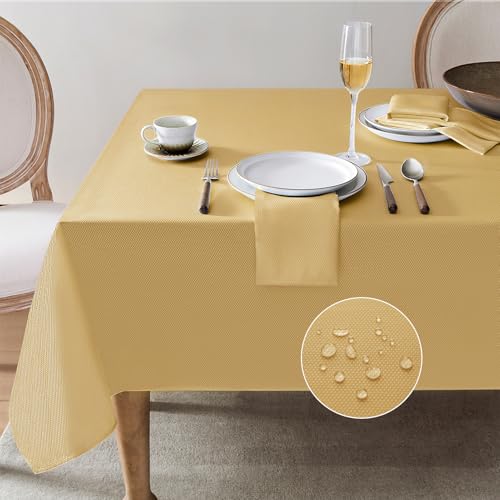 Softalker Herbst Tischdecke Gold 140x100 cm Rechteckig Abwaschbar Geometrischem Jacquard-Tischdecken Wasserabweisend Table Cloth Fleckschutz Tischtuch Tischwäsche Deko für Outdoor Garten Party Camping Softalker Herbst Tischdecke Gold 140x100 cm Rechteckig Abwaschbar Geometrischem Jacquard-Tischdecken Wasserabweisend Table Cloth Fleckschutz Tischtuch Tischwäsche Deko für Outdoor Garten Party Camping von Softalker