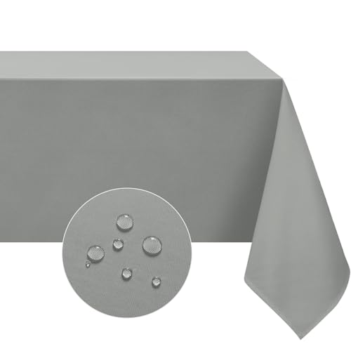 Softalker Tischdecke 100x100 cm Abwaschbare Klein Tischdecken Wasserabweisend und Fleckschutz aus 210 GSM Polyester Tischtuch Pflegeleicht Grau für Draußen Geburtstags Party Weihnachten Silvester Softalker Tischdecke 100x100 cm Abwaschbare Klein Tischdecken Wasserabweisend und Fleckschutz aus 210 GSM Polyester Tischtuch Pflegeleicht Grau für Draußen Geburtstags Party Weihnachten Silvester von Softalker