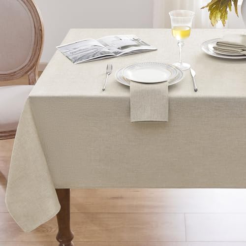 Softalker Tischdecke 140 x 180 cm Abwischbare Tischdecken Rechteckig aus 210 GSM Leinenoptik Tischtuch Abwaschbar Wasserabweisende Tischwäsche Table Cloth für Outdoor, Garten, Hochzeiten Softalker Tischdecke 140 x 180 cm Abwischbare Tischdecken Rechteckig aus 210 GSM Leinenoptik Tischtuch Abwaschbar Wasserabweisende Tischwäsche Table Cloth für Outdoor, Garten, Hochzeiten von Softalker