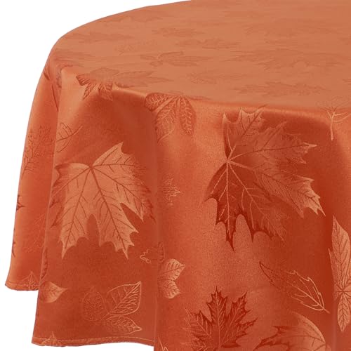 Softalker Tischdecke Herbst Rund 160 cm Abwaschbar Tischdecken Wasserabweisend Tischdecke Jacquard-Geometrischem Table Cloth Fleckschutz Tischtuch Tischwäsche Rostrot Deko für Outside Garten Party Softalker Tischdecke Herbst Rund 160 cm Abwaschbar Tischdecken Wasserabweisend Tischdecke Jacquard-Geometrischem Table Cloth Fleckschutz Tischtuch Tischwäsche Rostrot Deko für Outside Garten Party von Softalker