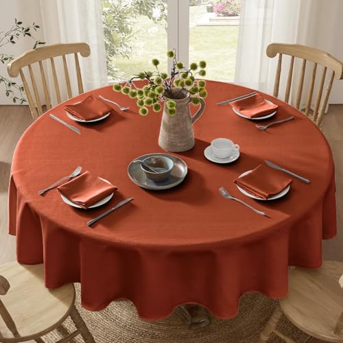 Softalker Tischdecke Herbst rund 140 Rostrot Leinen Struktur abwaschbar Wasserabweisend Abwischbar Fleckschutz Tischtuch Tablecloth Deko für Outdoor Draußen Party Geburtstag Garten Autumn Winter Softalker Tischdecke Herbst rund 140 Rostrot Leinen Struktur abwaschbar Wasserabweisend Abwischbar Fleckschutz Tischtuch Tablecloth Deko für Outdoor Draußen Party Geburtstag Garten Autumn Winter von Softalker