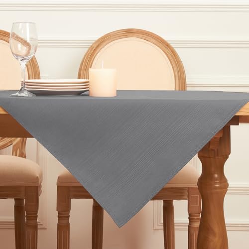 Softalker Tischdecke Mitteldecke grau 80x80 abwaschbar Weihnachten wasserabweisend abwischbar 210GSM Leinen Struktur Quadratisch Tischtuch Deko für Party Outdoor Garten Silvester Neujahr Winter Softalker Tischdecke Mitteldecke grau 80x80 abwaschbar Weihnachten wasserabweisend abwischbar 210GSM Leinen Struktur Quadratisch Tischtuch Deko für Party Outdoor Garten Silvester Neujahr Winter von Softalker