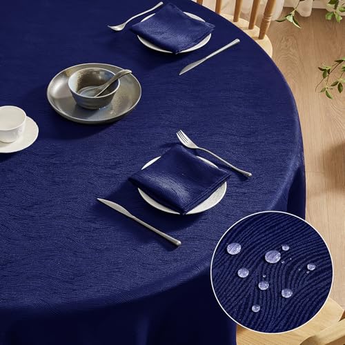 Softalker Tischdecke Outdoor Rund 120 Blau Abwaschbar Jacquard Wasserabweisend Abwischbar Fleckschutz Tischtuch für Draußen Gartentisch Party Geburtstag Hochzeit Garten Sommer Softalker Tischdecke Outdoor Rund 120 Blau Abwaschbar Jacquard Wasserabweisend Abwischbar Fleckschutz Tischtuch für Draußen Gartentisch Party Geburtstag Hochzeit Garten Sommer von Softalker
