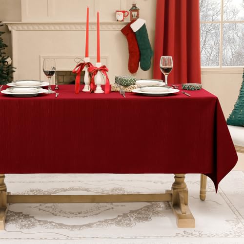 Softalker Tischdecke Weihnachten 140x240 Rot Abwaschbar Leinenstruktur Wasserabweisend Abwischbar Fleckschutz rechteckig Tischtuch Deko für Garten Party Geburtstag Silvester Neujahr Konferenzen Messen Softalker Tischdecke Weihnachten 140x240 Rot Abwaschbar Leinenstruktur Wasserabweisend Abwischbar Fleckschutz rechteckig Tischtuch Deko für Garten Party Geburtstag Silvester Neujahr Konferenzen Messen von Softalker