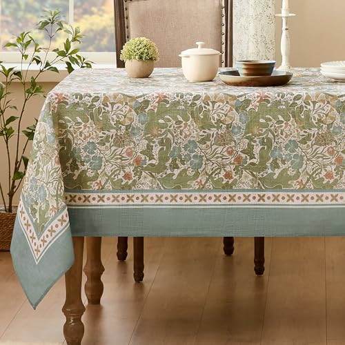 Softalker Tischdecke 80x80 Frühling Abwaschbare Mitteldecke Grün Vintage-Blumen Leinen Tischdecken Wasserabweisend Tischtuch Klein Frühlingtischdecken Deko für Outdoor Garten Festlich Party Hochzeiten Softalker Tischdecke 80x80 Frühling Abwaschbare Mitteldecke Grün Vintage-Blumen Leinen Tischdecken Wasserabweisend Tischtuch Klein Frühlingtischdecken Deko für Outdoor Garten Festlich Party Hochzeiten von Softalker
