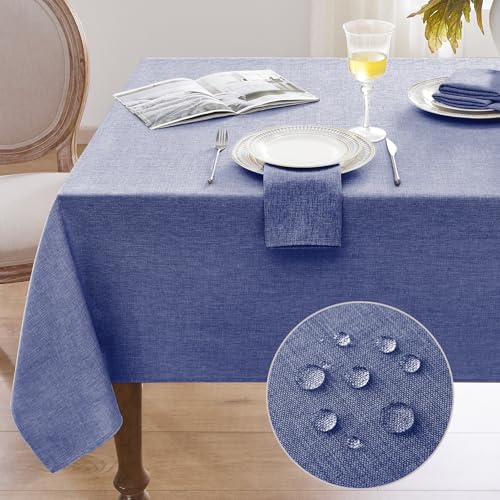 Softalker Tischdecke abwaschbare 240x140 cm Blau Tischdecken aus Leinenoptik Tischtuch abwischbare Wasserabweisende Gartentischdecke Rechteckig Table Cloth für Herbst Outdoor, Einschulung, Party Softalker Tischdecke abwaschbare 240x140 cm Blau Tischdecken aus Leinenoptik Tischtuch abwischbare Wasserabweisende Gartentischdecke Rechteckig Table Cloth für Herbst Outdoor, Einschulung, Party von Softalker