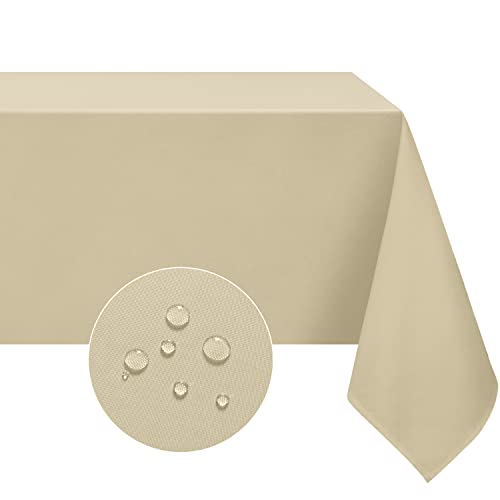 Softalker Tischdecken Abwaschbare 140 x 100 cm Rechteckig Tischdecke Wasserabweisend und Fleckschutz aus 210 GSM Polyester Tischtuch Klein Tischwäsche Dunkelbeige für Outdoor Garten Geburtstag Party Softalker Tischdecken Abwaschbare 140 x 100 cm Rechteckig Tischdecke Wasserabweisend und Fleckschutz aus 210 GSM Polyester Tischtuch Klein Tischwäsche Dunkelbeige für Outdoor Garten Geburtstag Party von Softalker