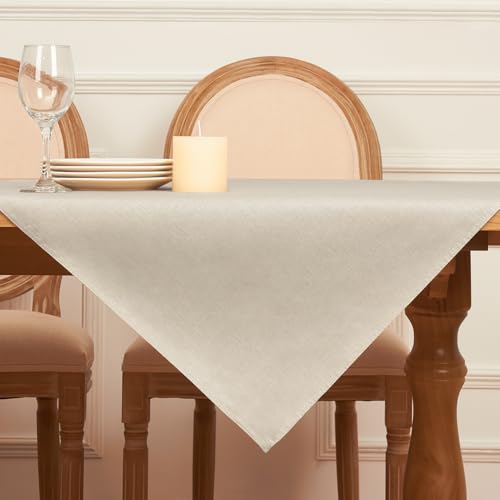 Softalker Tischdecken Abwaschbare 80x80 cm Tischdecke Rechteckig aus 210 GSM Leinenoptik Tischtuch Abwaschbar Wasserabweisende klein Gartentischdecke Beige Table Cloth für Frühling,Outdoor,Party Softalker Tischdecken Abwaschbare 80x80 cm Tischdecke Rechteckig aus 210 GSM Leinenoptik Tischtuch Abwaschbar Wasserabweisende klein Gartentischdecke Beige Table Cloth für Frühling,Outdoor,Party von Softalker