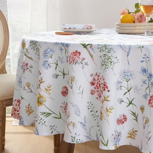 Softalker kleine Tischdecke rund 120 cm abwaschbare Frühling Blumen Tischdecken Outdoor Wasserabweisend Gartentisch Tischtuch weiß Tischwäsche Sommer Deko Balkon Party Hochzeiten Geburtstag Festliche Softalker kleine Tischdecke rund 120 cm abwaschbare Frühling Blumen Tischdecken Outdoor Wasserabweisend Gartentisch Tischtuch weiß Tischwäsche Sommer Deko Balkon Party Hochzeiten Geburtstag Festliche von Softalker