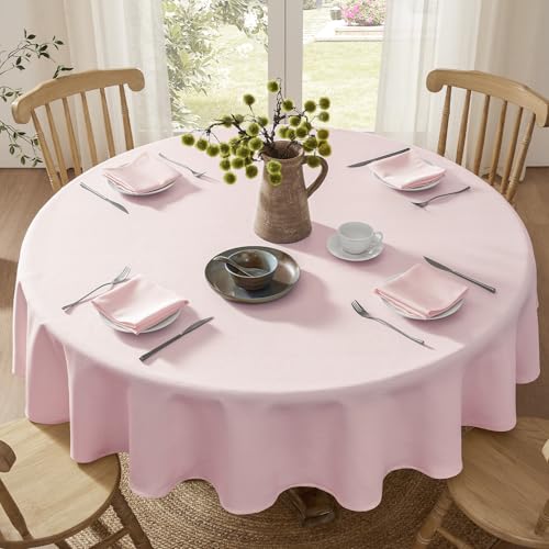 Softalker kleine Tischdecke rund 120 cm rosa Tischdecken abwaschbar Leinenstruktur Wasserabweisend Tischtuch Tischtafel Table Cloth für Outdoor Garten Party Geburtstag Oster Sommer Frühling Couchtisch Softalker kleine Tischdecke rund 120 cm rosa Tischdecken abwaschbar Leinenstruktur Wasserabweisend Tischtuch Tischtafel Table Cloth für Outdoor Garten Party Geburtstag Oster Sommer Frühling Couchtisch von Softalker