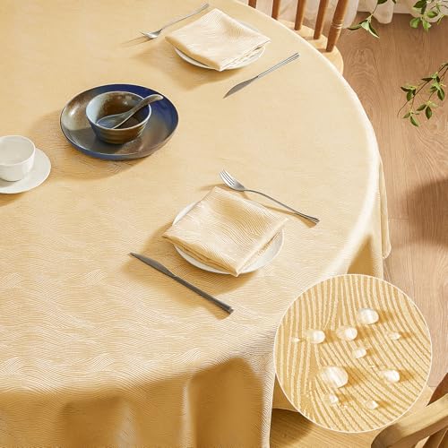 Softalker runde Tischdecke Weihnachten Silvester 160 Gold abwaschbar Jacquard-Wellenmuster Wasserabweisend Abwischbar Fleckschutz Tischtuch Tablecloth für Outdoor Draußen Party Geburtstag Hochzeit Softalker runde Tischdecke Weihnachten Silvester 160 Gold abwaschbar Jacquard-Wellenmuster Wasserabweisend Abwischbar Fleckschutz Tischtuch Tablecloth für Outdoor Draußen Party Geburtstag Hochzeit von Softalker