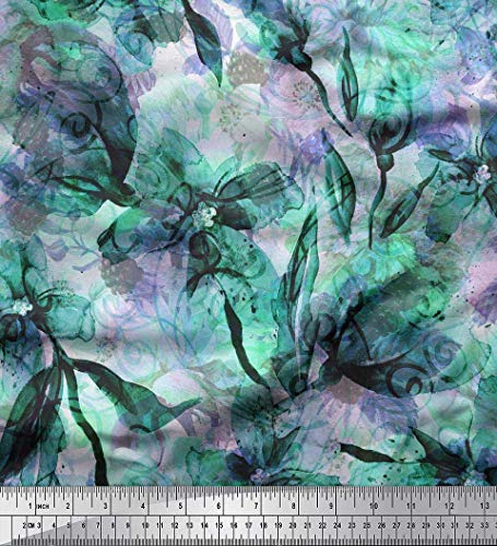 Soimoi Grun Viskose Chiffon Stoff Blumen & Textur Drucken Nahen Stoff 1 Meter 42 Zoll breit Soimoi Grun Viskose Chiffon Stoff Blumen & Textur Drucken Nahen Stoff 1 Meter 42 Zoll breit von Soimoi
