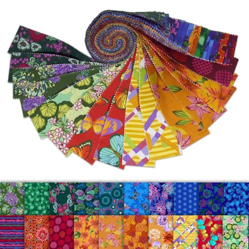 Soimoi Jelly Roll Stoffe zum Quilten, 40 Streifen, 6,3 cm, Baumwollstreifen, Bündel, perfekter Quiltstoff für Bastelprojekte, vorgeschnittene Quilt-Fabirc, Baumwollstreifen für Heimdekoration, Decke Soimoi Jelly Roll Stoffe zum Quilten, 40 Streifen, 6,3 cm, Baumwollstreifen, Bündel, perfekter Quiltstoff für Bastelprojekte, vorgeschnittene Quilt-Fabirc, Baumwollstreifen für Heimdekoration, Decke von Soimoi