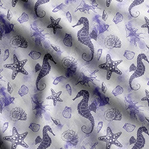 Soimoi Schwerer Baumwoll-Popeline-Stoff, Lila -Muschel-Aufdruck -42 Zoll Breit, Natürlicher Baumwollstoff Für Die Herstellung Von Steppdecken, Kleidern, Röcken, Kissenbezügen, Tischdecken, 1 Meter Soimoi Schwerer Baumwoll-Popeline-Stoff, Lila -Muschel-Aufdruck -42 Zoll Breit, Natürlicher Baumwollstoff Für Die Herstellung Von Steppdecken, Kleidern, Röcken, Kissenbezügen, Tischdecken, 1 Meter von Soimoi