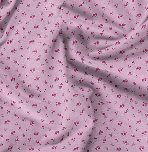 Soimoi Schwerer Baumwoll-Popeline-Stoff, rosa -Rosendruck -42 Zoll Breite, natürlicher Baumwollstoff für die Herstellung von Steppdecken, Kleidern, Schlafanzügen, Kissenbezügen, Tischdecken, 1 Meter Soimoi Schwerer Baumwoll-Popeline-Stoff, rosa -Rosendruck -42 Zoll Breite, natürlicher Baumwollstoff für die Herstellung von Steppdecken, Kleidern, Schlafanzügen, Kissenbezügen, Tischdecken, 1 Meter von Soimoi