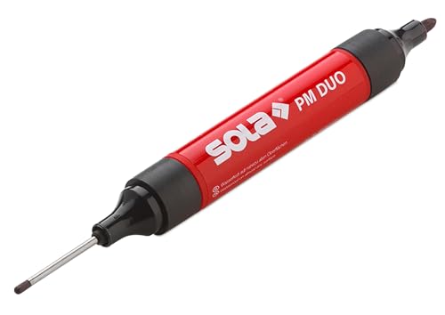 Sola PM DUO - Bohrlochmarker und Permanentmarker in Einem - schwarz - Tieflochmarker für exakte Markierungen bis zu 25 mm Tiefe Sola PM DUO - Bohrlochmarker und Permanentmarker in Einem - schwarz - Tieflochmarker für exakte Markierungen bis zu 25 mm Tiefe von Sola