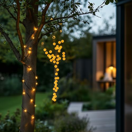 SolarCentre® Elan Outdoor USB Solar Lichterkette - Weiß und Warmweiß - 100 LEDs 10m von Solar Centre