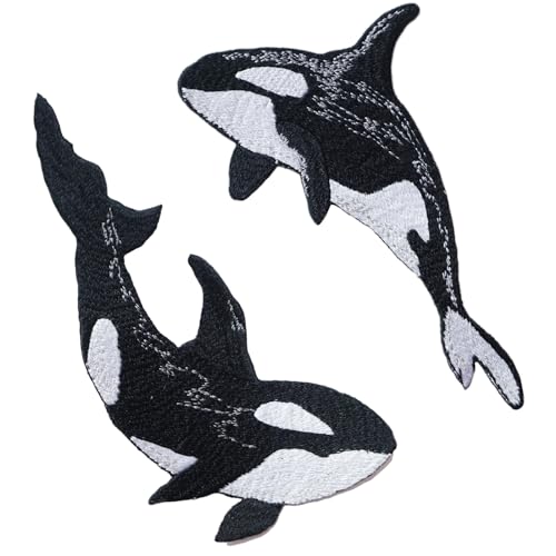 Solasocool Patches zum Aufbügeln Emblem,2 Stück Killerwal Bestickte Aufnäher Bügelbilder,zum Aufnähen oder Aufbügeln,für Kleidung,Jeans,Mützen,Kleid,Hemden Solasocool Patches zum Aufbügeln Emblem,2 Stück Killerwal Bestickte Aufnäher Bügelbilder,zum Aufnähen oder Aufbügeln,für Kleidung,Jeans,Mützen,Kleid,Hemden von Solasocool