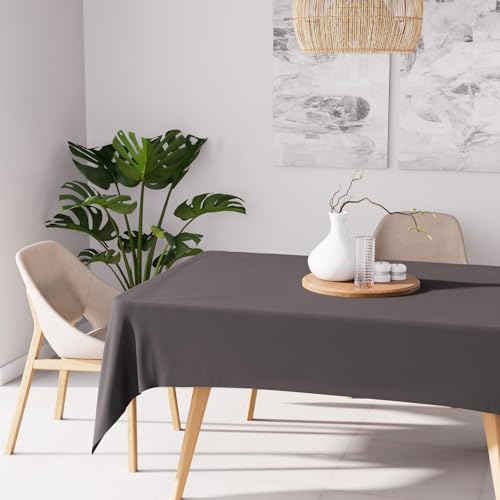 Soleil d'ocre Nappe Antitache Rechteck 160x270 cm Alix Anthrazit, Polyester, Grau Soleil d'ocre Nappe Antitache Rechteck 160x270 cm Alix Anthrazit, Polyester, Grau von Soleil d'ocre