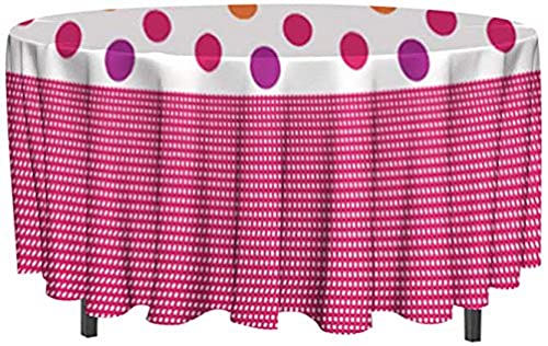 Soleil d'ocre Popgun Nappe Stoff gewachsen runden D. 160 cm POPGUM Rose, PVC, 160x160 cm von Soleil d'ocre