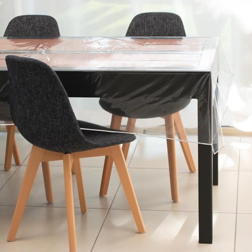 Soleil d'ochre, kristalltransparente rechteckige Tischdecke, 300 Mikron, 160 x 250 cm Soleil d'ochre, kristalltransparente rechteckige Tischdecke, 300 Mikron, 160 x 250 cm von Soleil d'ocre