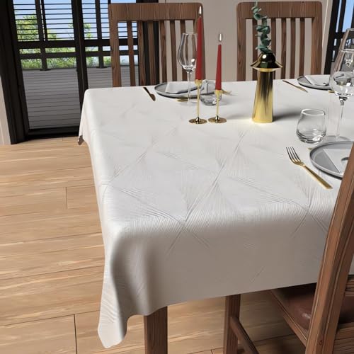 Soleil d'ochre, rechteckige Anti-Flecken-Tischdecke 150 x 250 cm, Luxus-Weiß Soleil d'ochre, rechteckige Anti-Flecken-Tischdecke 150 x 250 cm, Luxus-Weiß von Soleil d'ocre