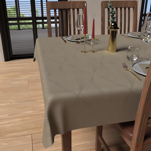 Soleil d'ochre, rechteckige Anti-Flecken-Tischdecke 150 x 300 cm, Luxus-Champagner Soleil d'ochre, rechteckige Anti-Flecken-Tischdecke 150 x 300 cm, Luxus-Champagner von Soleil d'ocre