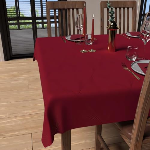 Soleil d'ochre, rechteckige Anti-Flecken-Tischdecke 150 x 250 cm, Luxus-Rot Soleil d'ochre, rechteckige Anti-Flecken-Tischdecke 150 x 250 cm, Luxus-Rot von Soleil d'ocre