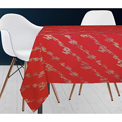 Soleil d'ocre Verpflichten Nappe, Polyester, Rot, 180 x 180 cm von Soleil d'ocre