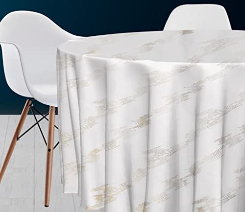 Soleil d'ocre Verpflichten Nappe, Polyester, Weiß, Durchmesser 180 cm Soleil d'ocre Verpflichten Nappe, Polyester, Weiß, Durchmesser 180 cm von Soleil d'ocre