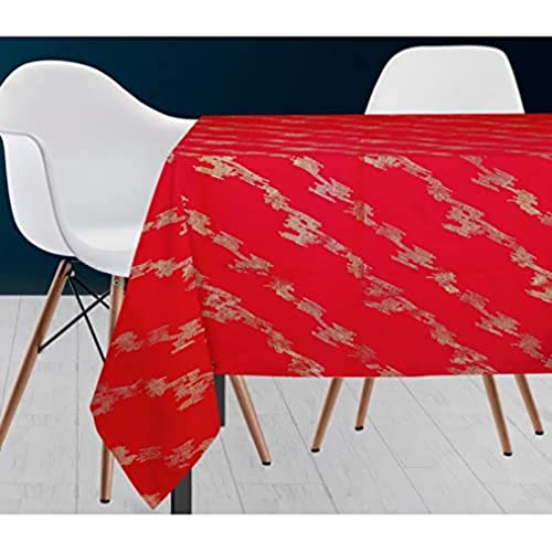 Soleil d'ocre Verpflichten Nappe, Polyester, Rot, 140 x 300 cm von Soleil d'ocre