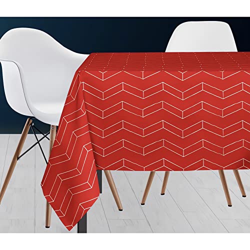 Soleil d'ocre Platz Nappe, Polyester, Rot, 140 x 300 cm von Soleil d'ocre