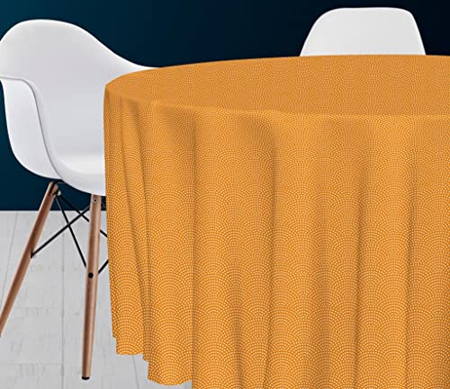 Soleil d'ocre Köder Nappe, Polyester, Gelb, Durchmesser 180 cm von Soleil d'ocre