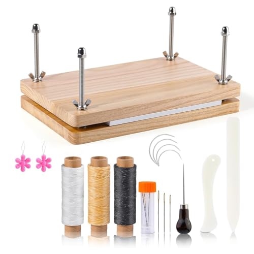 Solimind Buchpresse, Buchbinde-Sets, Buchbindezubehör, Buchbinde-Set für Anfänger, Falzbein-Werkzeug für Heimwerker, 20 X 29,4 cm von Solimind