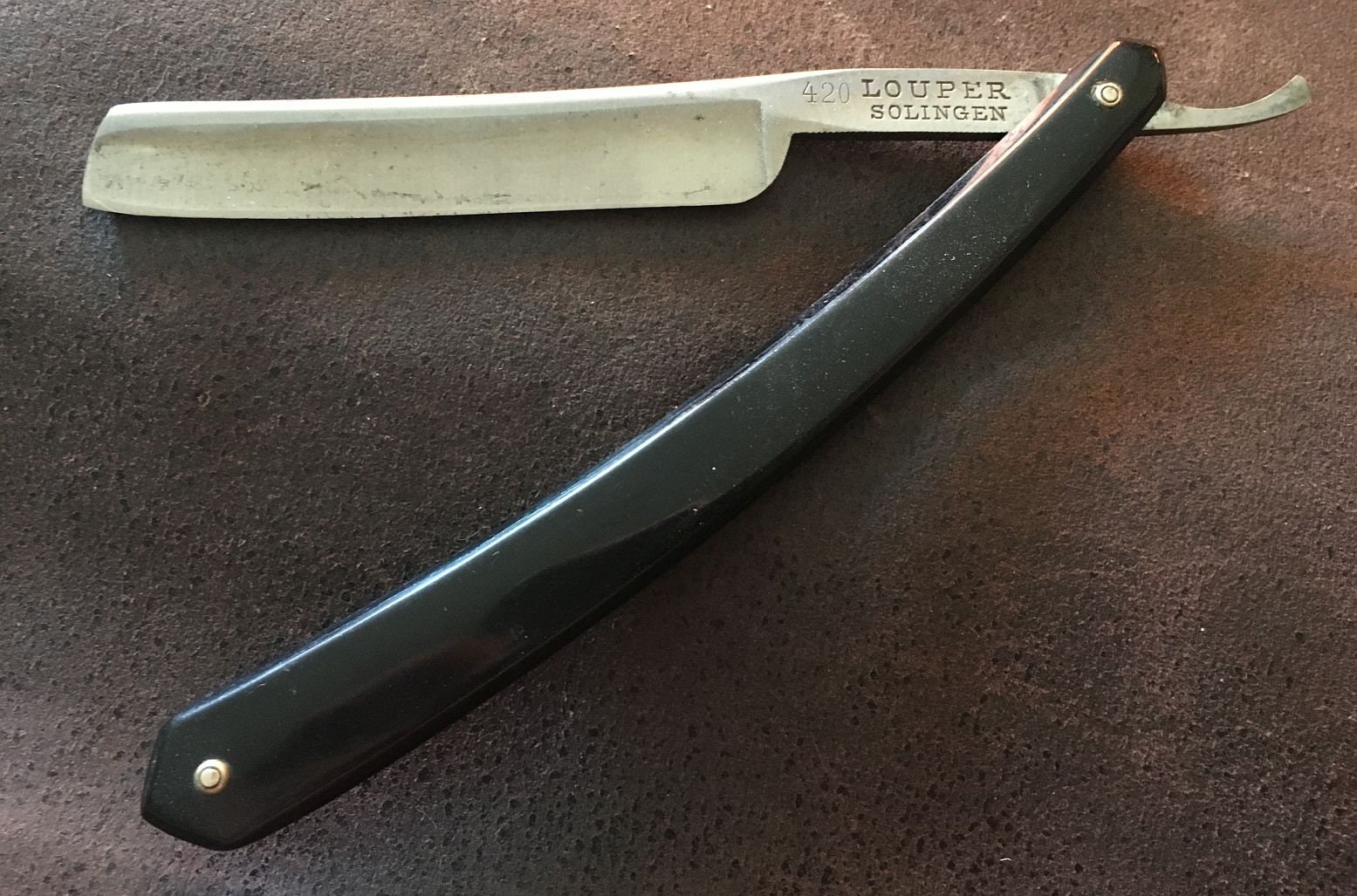 Vintage 3/8 Rasiermesser Louper Solingen #420 Louis Perlmann 1920S Vintage 3/8 Rasiermesser Louper Solingen #420 Louis Perlmann 1920S von SolingerStahl